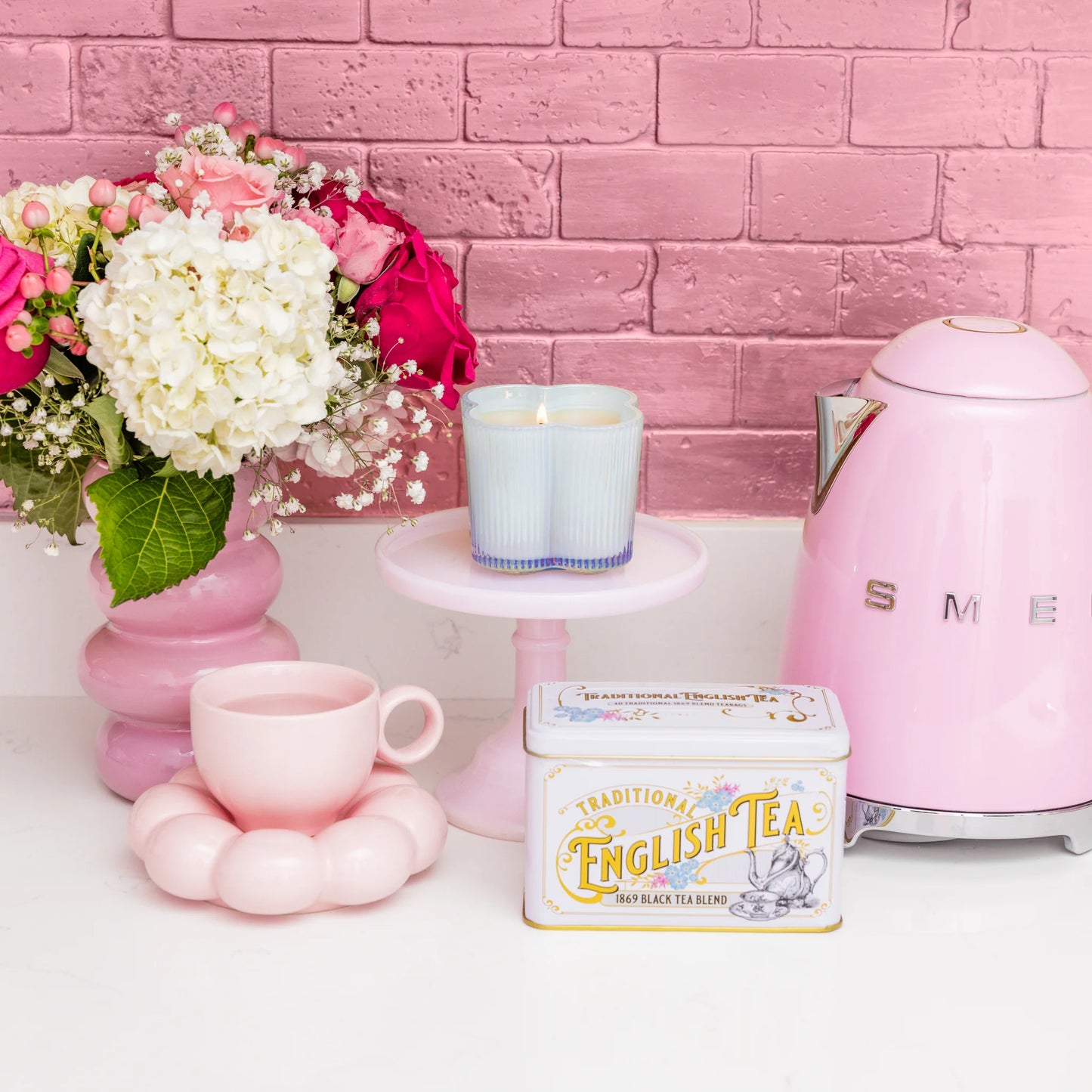 Sweet Grace Flower Candle Collection: Blue