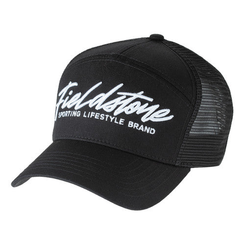 Fieldstone Mens Black Trucker Hat