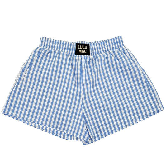 Lulu Mac Blue Gingham Boxer Short