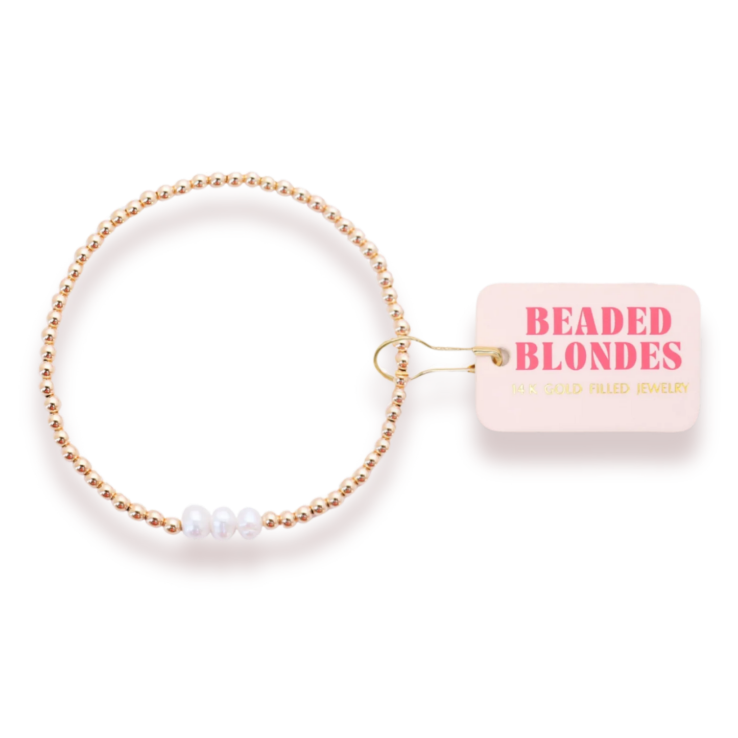 Beaded Blondes: Harper Pearl Bracelet - Gold