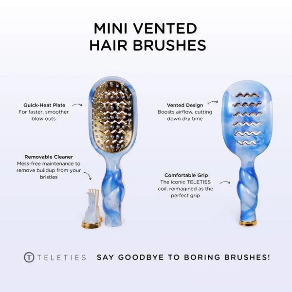 Teleties Mini Vented Brush: Tide
