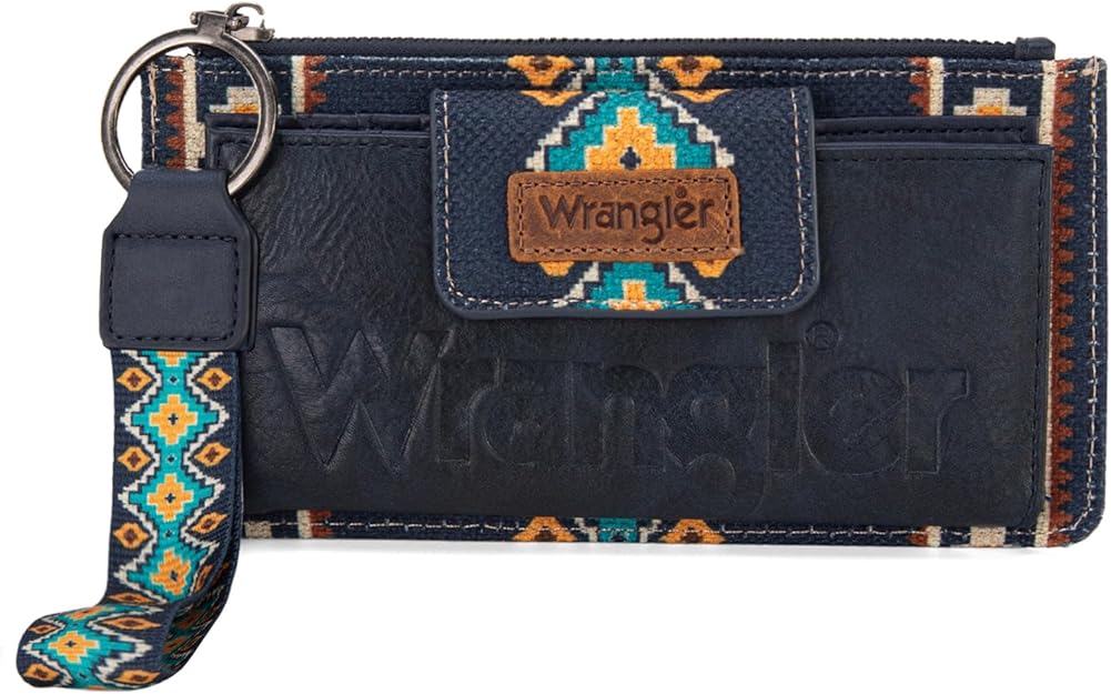 Wrangler Wallet/Wristlet Wallet-Navy