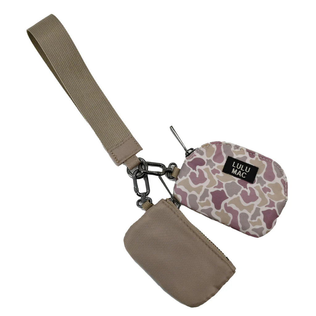 LuLu Mac Double Pouch Wristlet-Camo