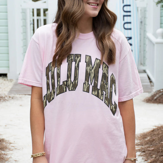 LULU MAC Mossy Oak Tee: Pink