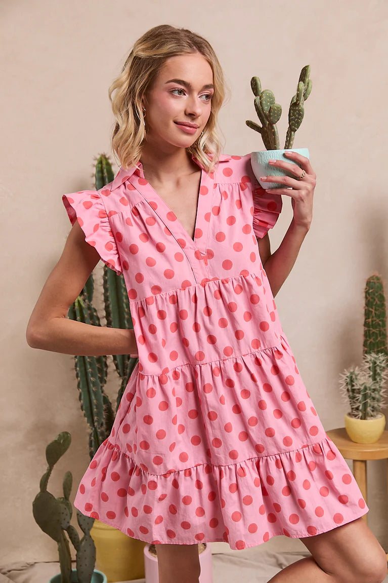 Tiered Sweetness Polka Dot Dress