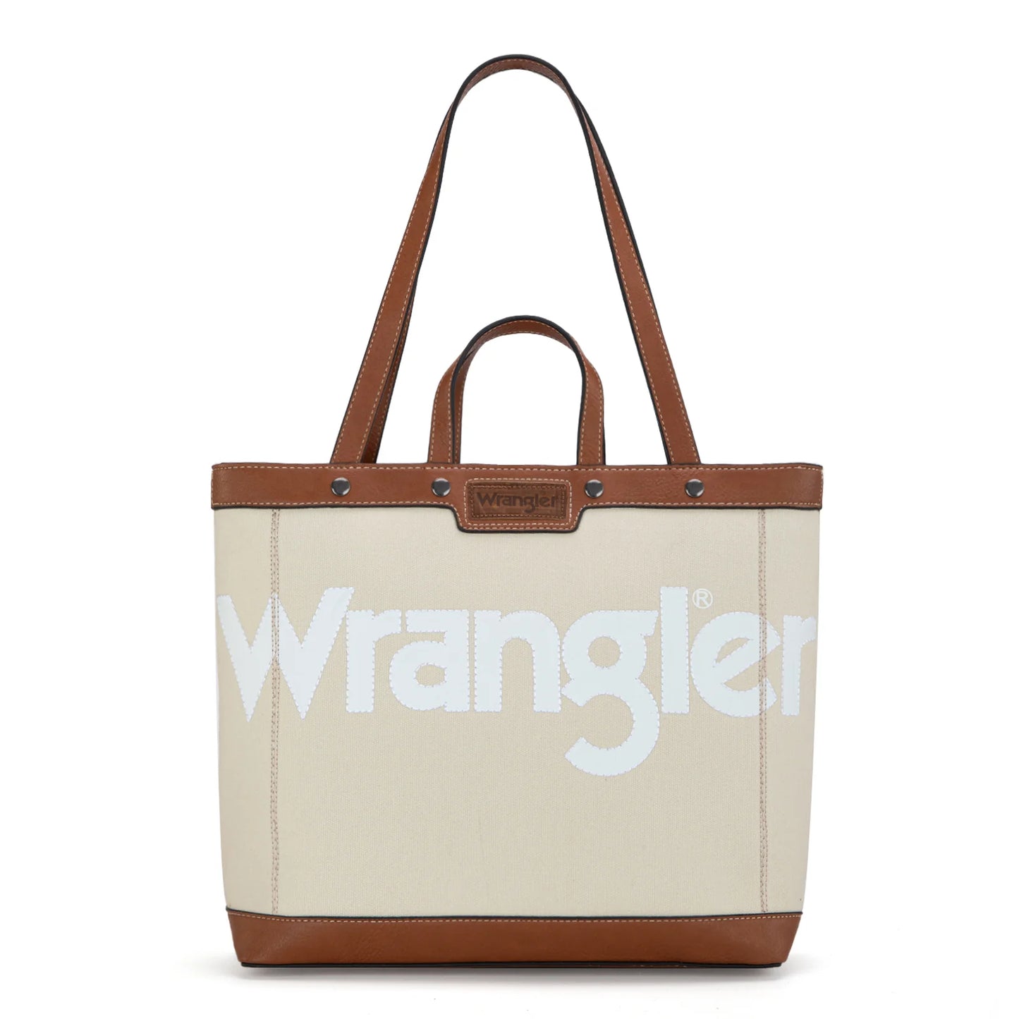 Wrangler Canvas Top Handle Tote/Shoulder Bag - Tan