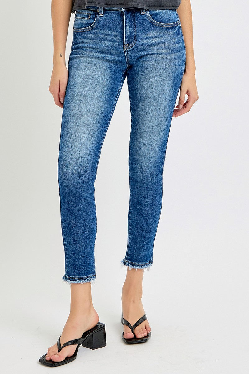 Risen Tummy Control Mid Rise Crop Skinny Jean