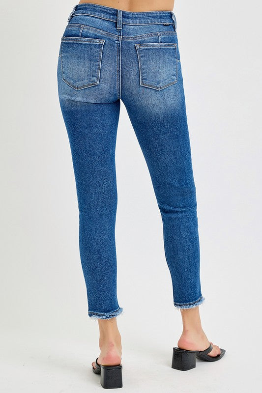 Risen Tummy Control Mid Rise Crop Skinny Jean