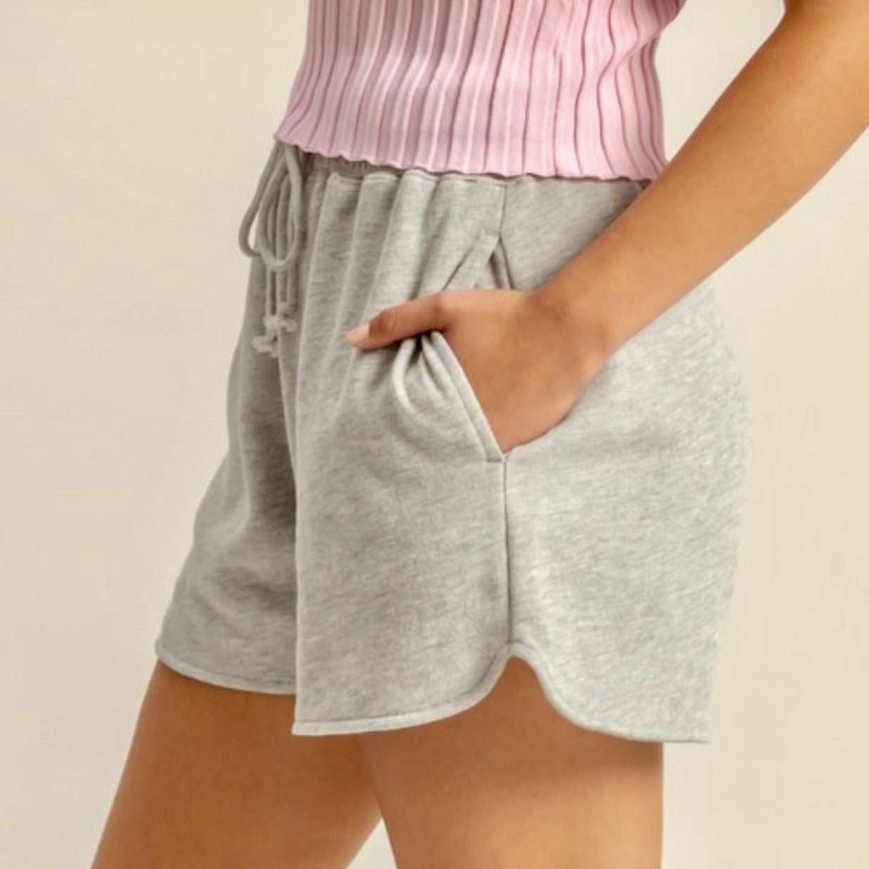 Drawstring Waist Casual Shorts