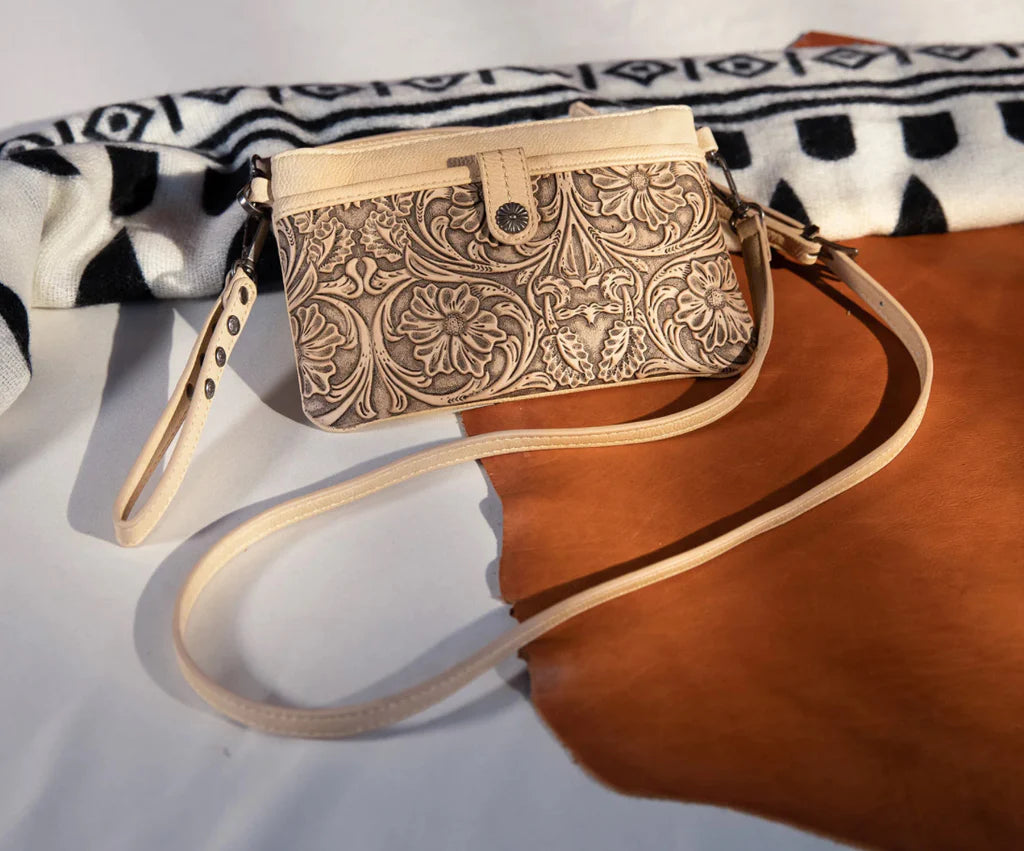 Wrangler Vintage Floral Tooled Collection Crossbody