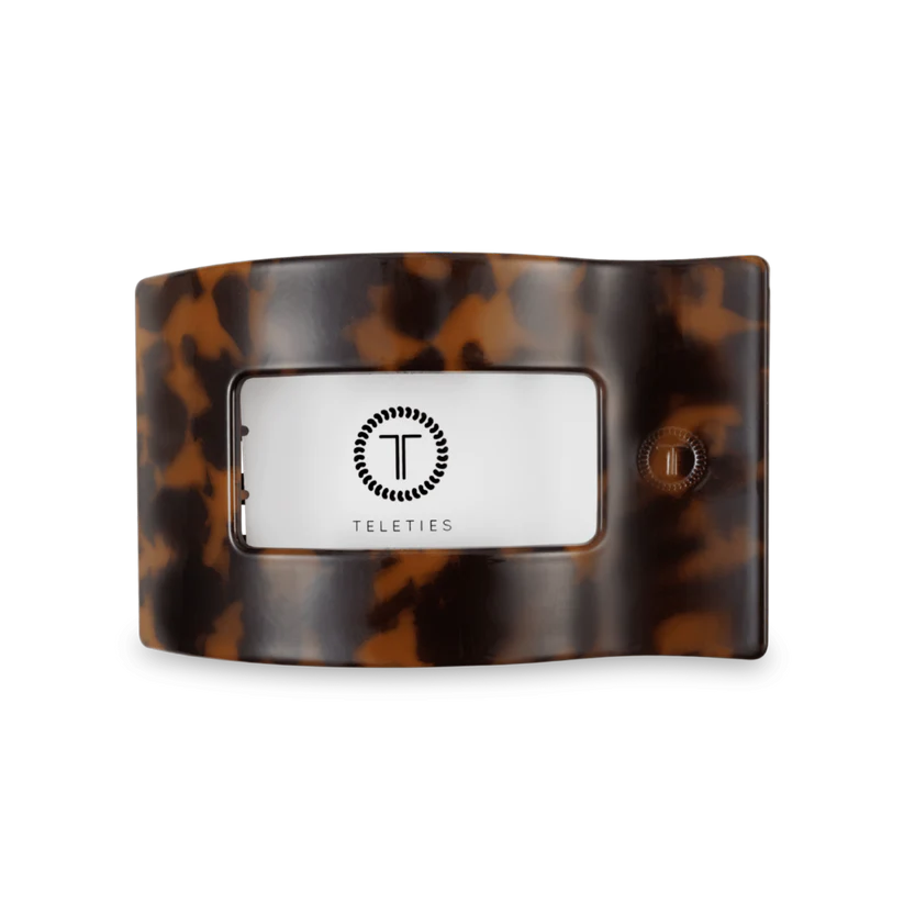 TELETIES Flat Rectangle Hair Clip: Mult Colors