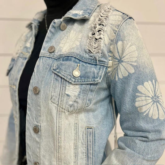 Vervet Distressed Denim Jacket