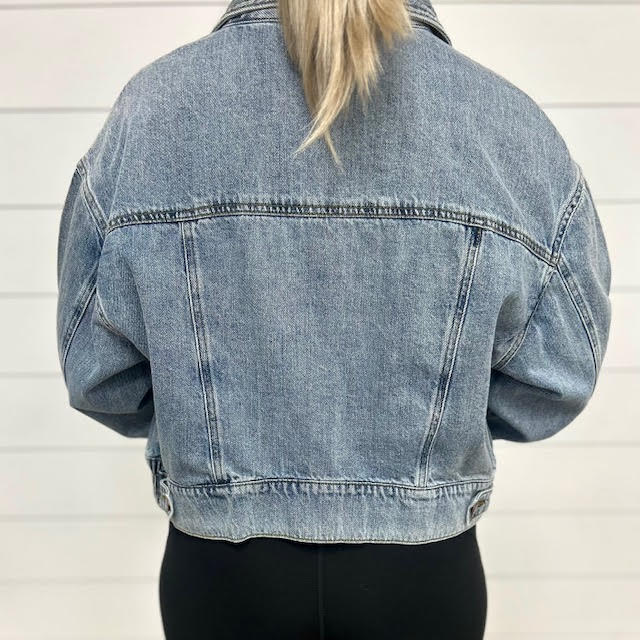 Risen Cropped Denim Jacket