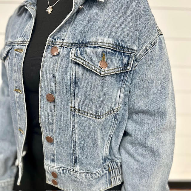 Risen Cropped Denim Jacket