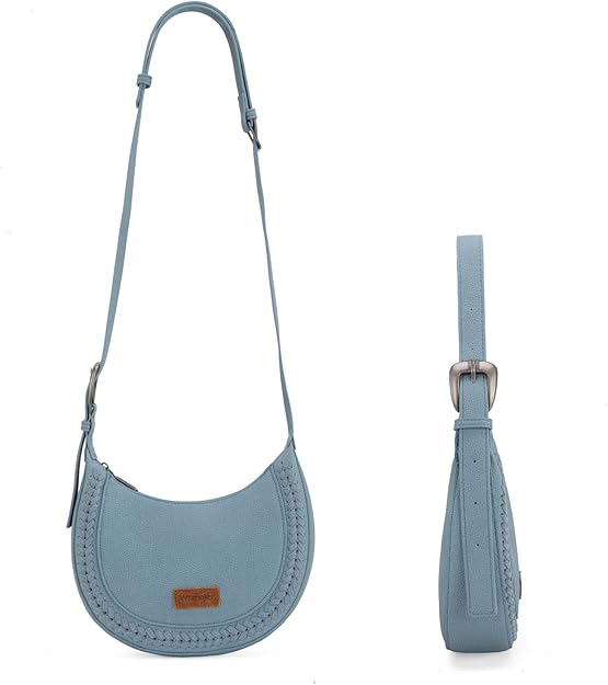 Wrangler Whipstitch Crescent Crossbody - Blue